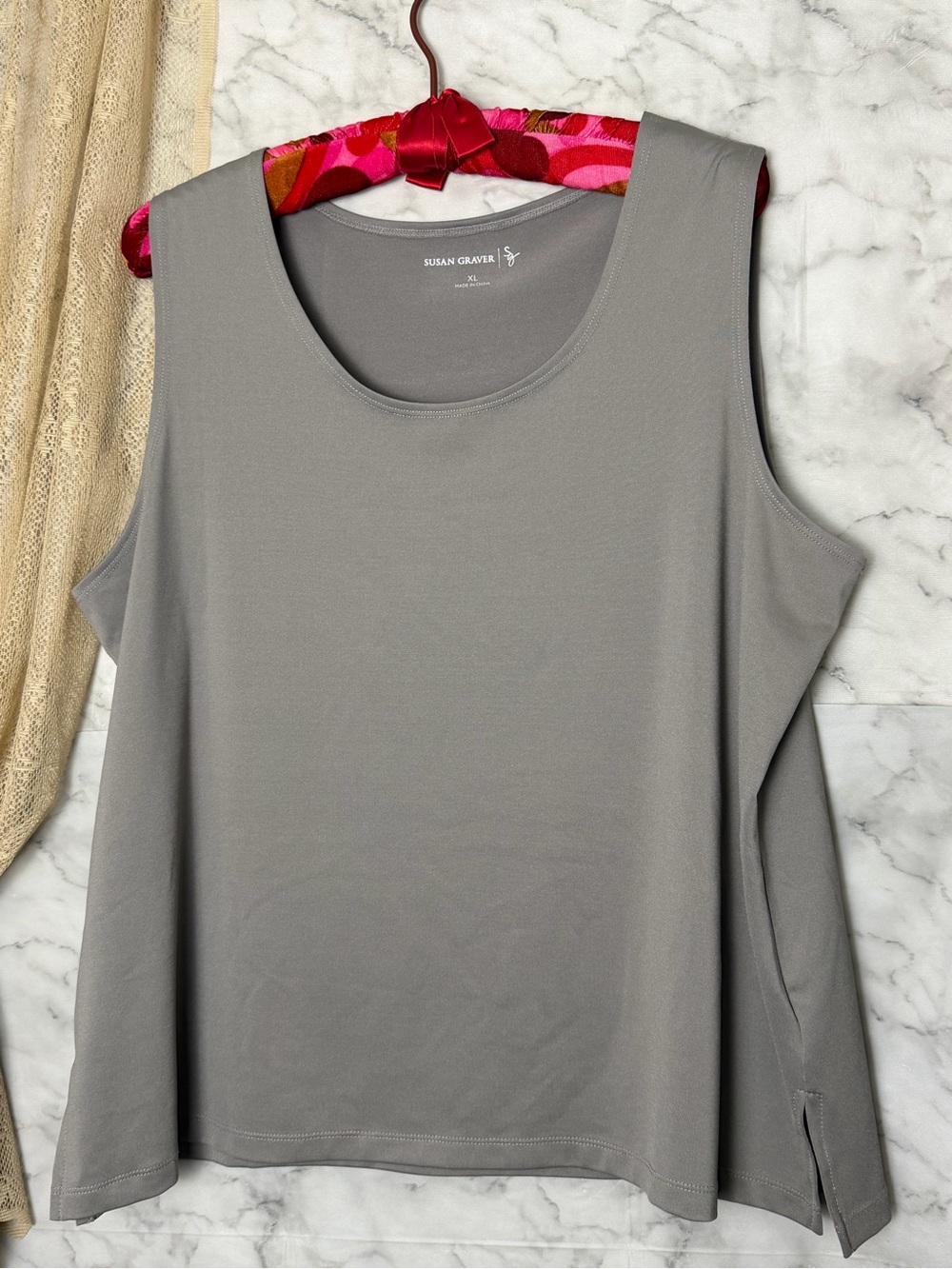 Susan Graver XL Versatile Gray Business Office Layering Tank XL